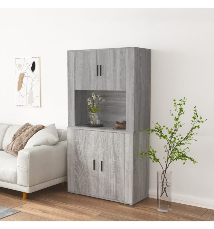Buffet haut Sonoma gris Bois d'ingénierie | Mobilier & Déco