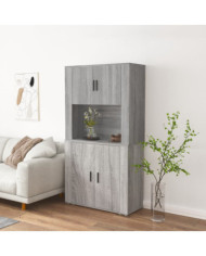 Buffet haut Sonoma gris Bois d'ingénierie | Mobilier & Déco
