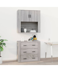 Armoire murale Sonoma gris 80x33x80 cm Bois d'ingénierie | Mobilier & Déco