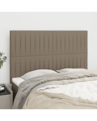 Têtes de lit 4 pcs Taupe 72x5x78/88 cm Tissu | Mobilier & Déco
