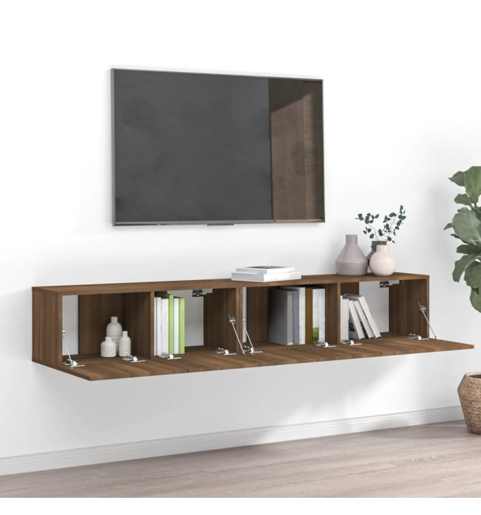 Ensemble de meubles TV 2 pcs Chêne marron Bois d'ingénierie | Mobilier & Déco