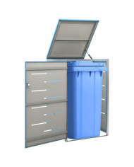Abri pour poubelle 69x77,5x112,5 cm Inox | Mobilier & Déco
