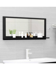 Miroir de salle de bain Noir 90x10,5x37 cm Aggloméré | Mobilier & Déco