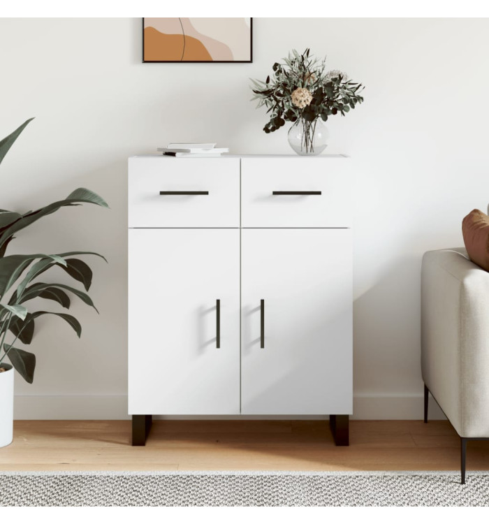 Buffet blanc 69,5x34x90 cm bois d'ingénierie | Mobilier & Déco