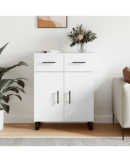 Buffet blanc 69,5x34x90 cm bois d'ingénierie | Mobilier & Déco
