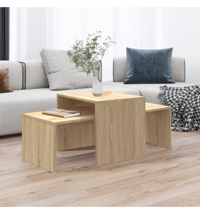 Ensemble de tables basses Chêne sonoma bois d’ingénierie | Mobilier & Déco