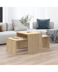 Ensemble de tables basses Chêne sonoma bois d’ingénierie | Mobilier & Déco