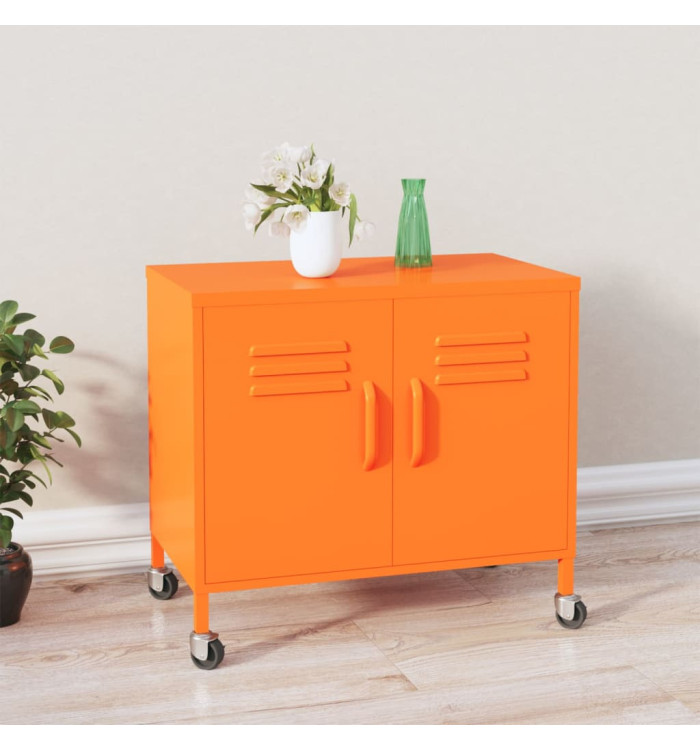 Armoire de rangement Orange 60x35x56 cm Acier | Mobilier & Déco