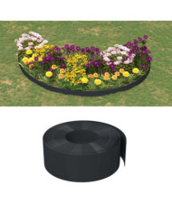 Bordures de jardin 3 pcs noir 10 m 20 cm polyéthylène | Mobilier & Déco