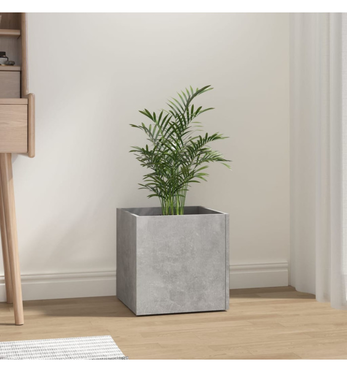 Jardinière Gris béton 40x40x40 cm Bois d'ingénierie | Mobilier & Déco