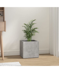 Jardinière Gris béton 40x40x40 cm Bois d'ingénierie | Mobilier & Déco