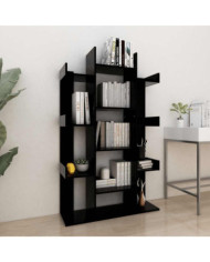 Bibliothèque Noir 86x25,5x140 cm Bois d’ingénierie | Mobilier & Déco