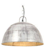 Lampe suspendue industrielle vintage 25 W Argenté Rond 41cm E27 | Mobilier & Déco