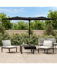 Parasol de jardin à double tête noir 316x240 cm | Mobilier & Déco