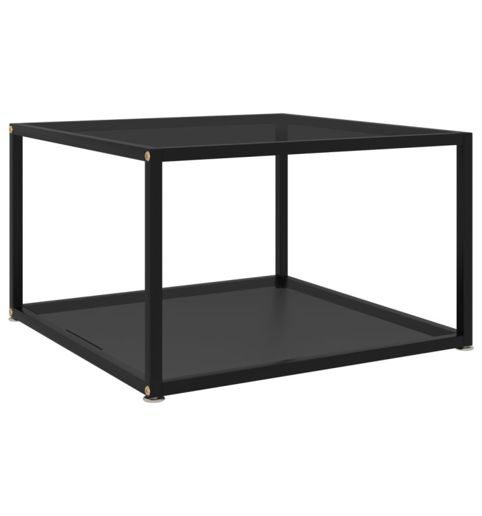 Table basse Noir 60x60x35 cm Verre trempé | Mobilier & Déco