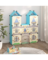 Armoire de rangement pour enfants avec 8 cubes Bleu PP | Mobilier & Déco
