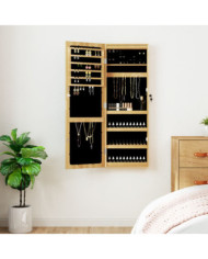 Armoire à bijoux avec miroir et éclairage LED mural | Mobilier & Déco