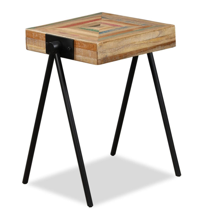 Table d'appoint Teck massif de récupération | Mobilier & Déco