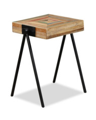 Table d'appoint Teck massif de récupération | Mobilier & Déco