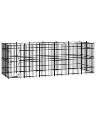 Chenil d'extérieur pour chiens Acier 11,06 m² | Mobilier & Déco