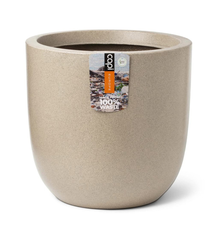 Capi Pot à fleurs Waste Smooth 43x41 cm Beige terrazzo | Mobilier & Déco