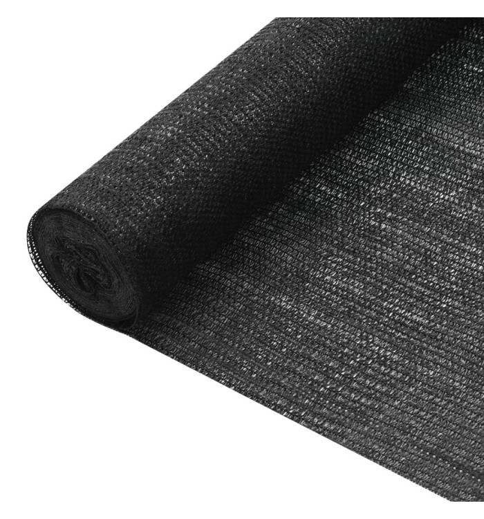 Filet brise-vue Noir 1x50 m PEHD 75 g/m² | Mobilier & Déco