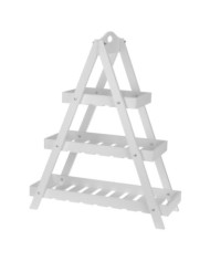 ProGarden Support triangulaire 3 niveaux MDF blanc | Mobilier & Déco