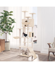 Arbre à chat avec griffoirs en sisal Crème 191 cm | Mobilier & Déco