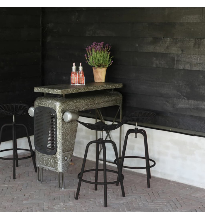 Esschert Design Chaise de tracteur de bar noir | Mobilier & Déco