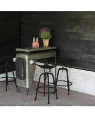 Esschert Design Chaise de tracteur de bar noir | Mobilier & Déco