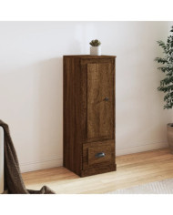 Buffet haut chêne marron 36x35,5x103,5 cm bois d'ingénierie | Mobilier & Déco