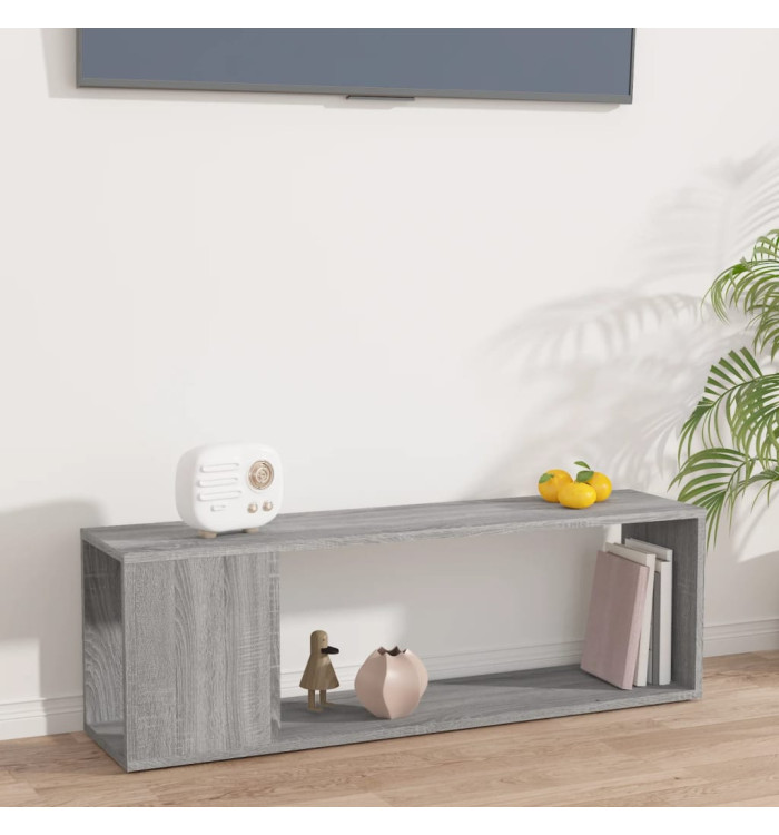 Meuble TV Sonoma gris 100x24x32 cm Bois d'ingénierie | Mobilier & Déco