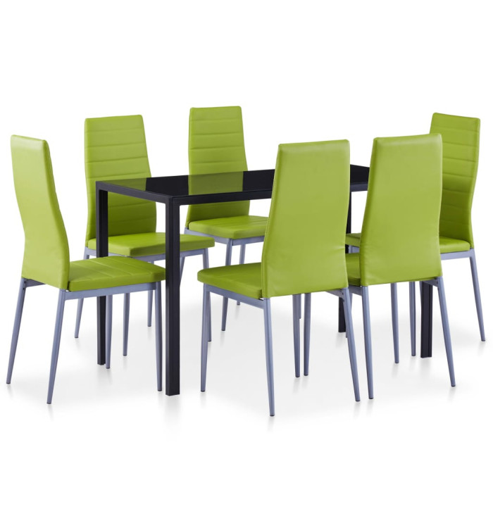 Ensemble à dîner 7 pcs Vert | Mobilier & Déco