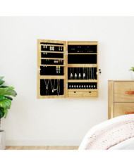 Armoire à bijoux avec miroir et éclairage LED mural | Mobilier & Déco