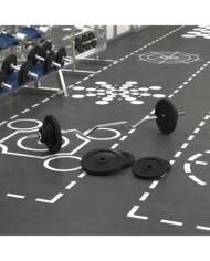 Barre d'haltères avec plaques 60 kg fonte et acier chromé | Mobilier & Déco