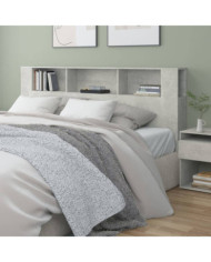 Armoire de tête de lit Gris béton 200x18,5x104,5 cm | Mobilier & Déco