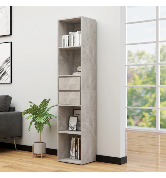 Bibliothèque Gris béton 36x30x171 cm Bois d'ingénierie | Mobilier & Déco