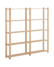 Étagère de stockage 5 niveaux 170x28,5x170cm Bois de pin massif | Mobilier & Déco