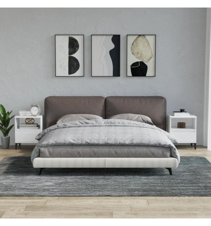 Tables de chevet 2 pcs Blanc 40x35x50 cm | Mobilier & Déco