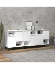 Buffets 3 pcs blanc 60x35x70 cm bois d'ingénierie | Mobilier & Déco