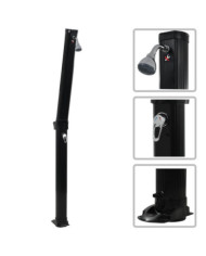 Douche solaire pliable Noir 214 cm 23 L | Mobilier & Déco