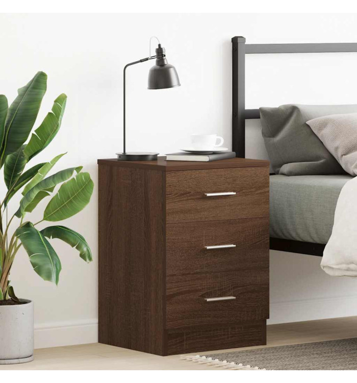 Table de chevet Chêne marron 38x35x56 cm Bois d'ingénierie | Mobilier & Déco