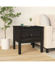 Table d'appoint Noir 50x50x49 cm Bois massif de pin | Mobilier & Déco