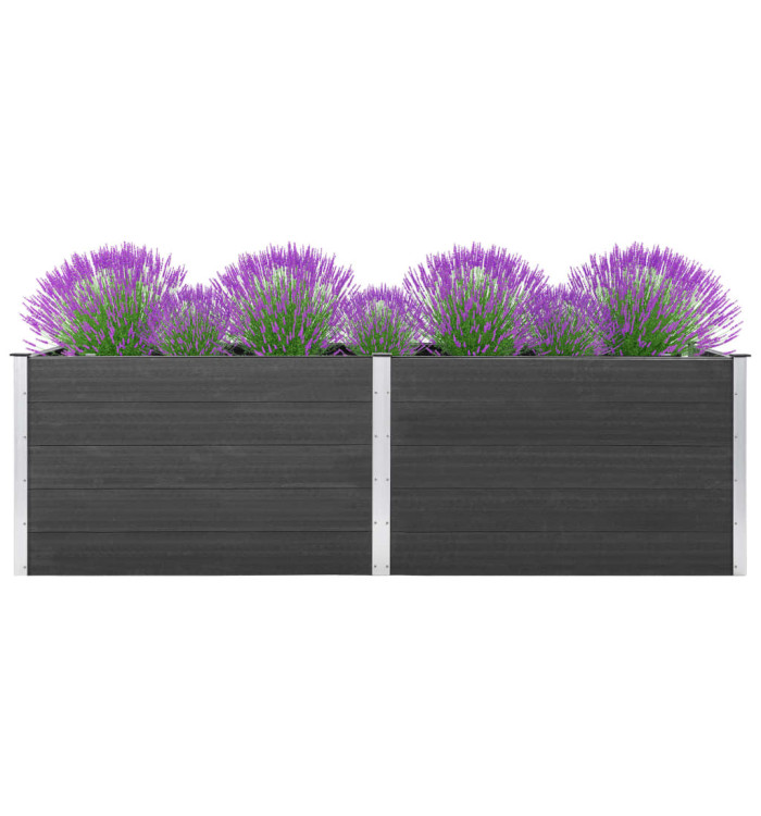 Lit surélevé de jardin 300x50x91 cm WPC Gris | Mobilier & Déco