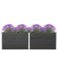 Lit surélevé de jardin 300x50x91 cm WPC Gris | Mobilier & Déco