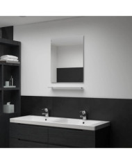 Miroir mural avec étagère 50x60 cm Verre trempé | Mobilier & Déco