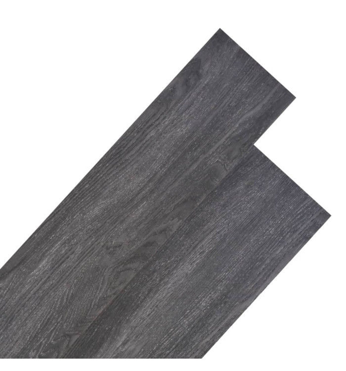 Planches de plancher PVC Non auto-adhésif 5,26 m² Noir et blanc | Mobilier & Déco