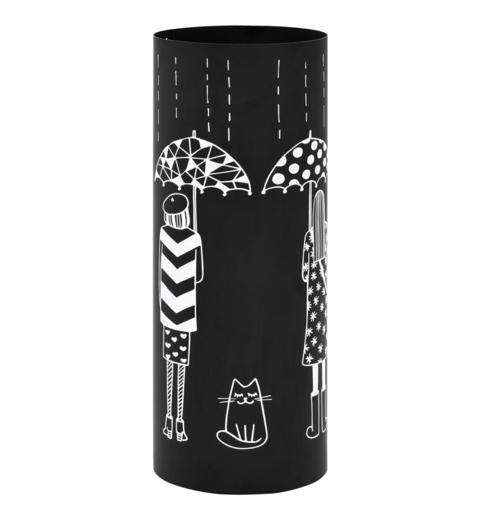 Porte-parapluie Femmes Acier Noir | Mobilier & Déco