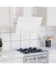 Hotte murale 60 cm Acier et verre trempé Blanc | Mobilier & Déco