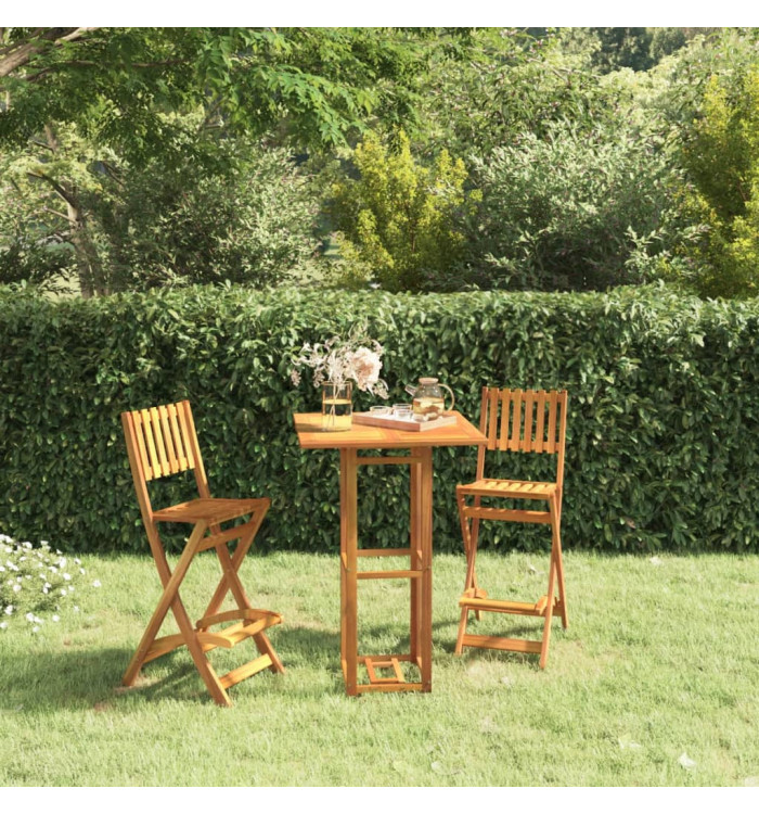 Ensemble de bar d'extérieur 3 pcs Bois d'acacia massif | Mobilier & Déco